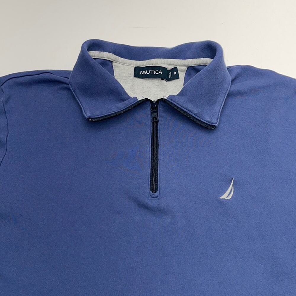 NAUTICA Men’s Medium Blue 1/4 Zip Pullover Sweatshirt